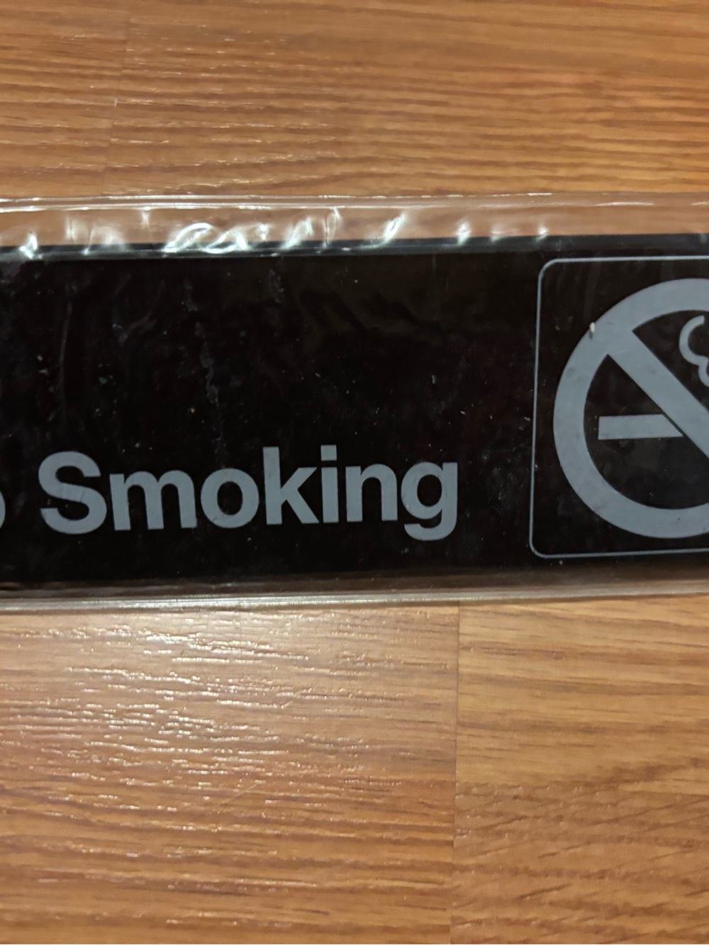 No Smoking Sign Black and Gray Wall Plaque